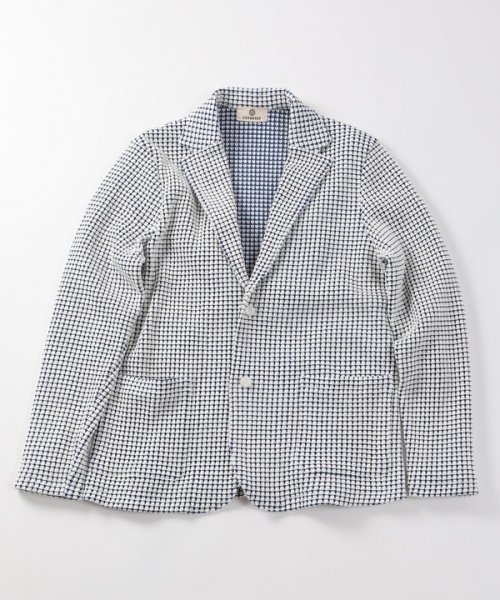 Men's Bigi(メンズビギ)/【Seagreen（シーグリーン）】別注ビッグワッフルジャケット/ブルー