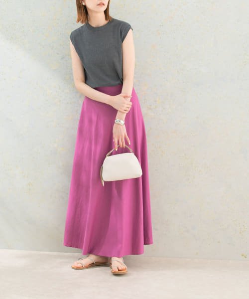 バックファスナーリネン混ロングスカート 人気・おすすめ｜使いやすい・旅行におすすめ 品質保証 全国発送 在庫限り