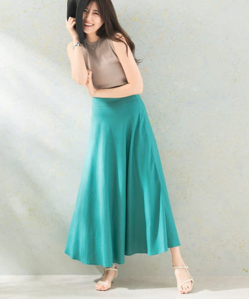 バックファスナーリネン混ロングスカート 人気・おすすめ｜使いやすい・旅行におすすめ 品質保証 全国発送 在庫限り