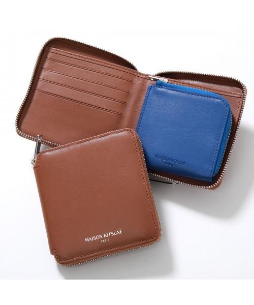 MAISON KITSUNE 二つ折り財布 LM05346LC0038 スクエアジップ MAISON KITSUNE 二つ折り財布 LM05346LC0038