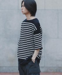 URBAN RESEARCH(アーバンリサーチ)/USAコットンバスクTシャツ/BLACK×OFF