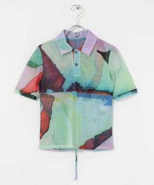 URBAN RESEARCH/TARO HORIUCHI　Print Sheer Polo Top/506010007