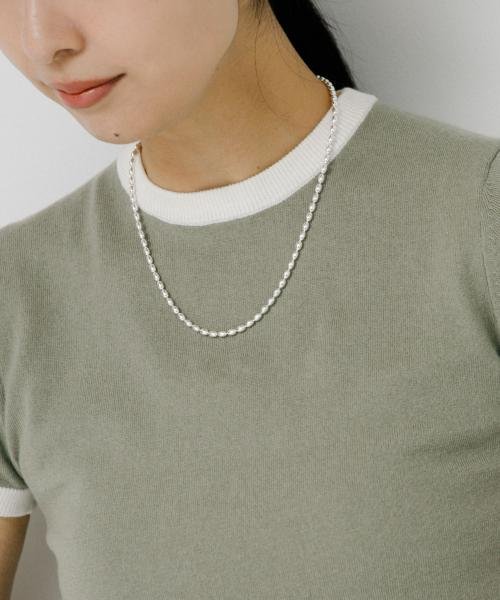 SYMPATHY OF SOUL STYLE Oval Ball Chain Necklace - レインボー  