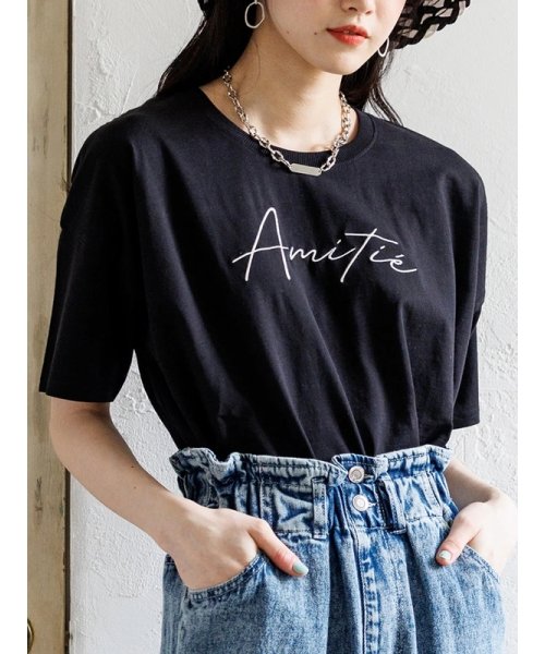 Ludic Park(ルディックパーク)/【接触冷感】AMITIE BIGTシャツ/黒