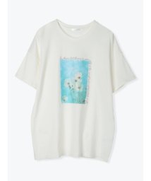 Ludic Park(ルディックパーク)/【接触冷感】転写フラワーBIGTシャツ/オフホワイト