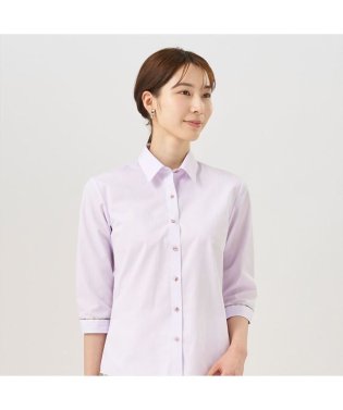 TOKYO SHIRTS/【裾パイピング】 形態安定 レギュラー衿 七分袖レディースシャツ/506010125