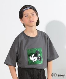 SHOO・LA・RUE(Kids) (シューラルーキッズ)/【DISNEY】スパンコール刺繍Tシャツ/チャコールグレー（014）