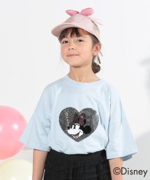 SHOO・LA・RUE(Kids) (シューラルーキッズ)/【DISNEY】スパンコール刺繍Tシャツ/サックスブルー（090）
