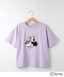 SHOO・LA・RUE(Kids) (シューラルーキッズ)/【DISNEY】スパンコール刺繍Tシャツ/ラベンダー（080）