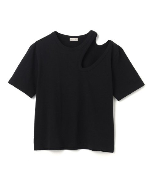 BEIGE，(ベイジ，)/【WEB限定】PROTAGONISTA / カットアウトTシャツ/BLACK