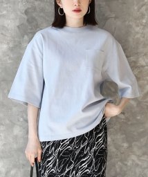 zootie(ズーティー)/シミヘン加工 フレンチバスクシャツ［半袖］/ライトブルー