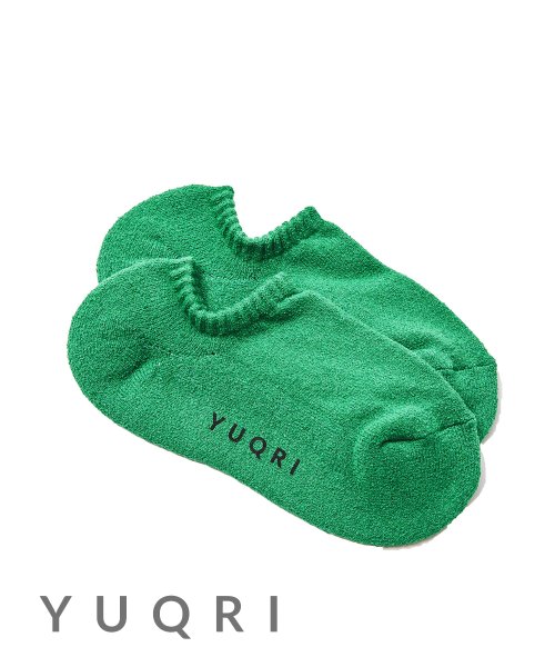 YUQRI(YUQRI)/【YUQRI / ユクリ】puff pile cover 抗菌防臭 消臭 制菌 靴下 ソックス 父の日 ギフト プレゼント 贈り物/グリーン