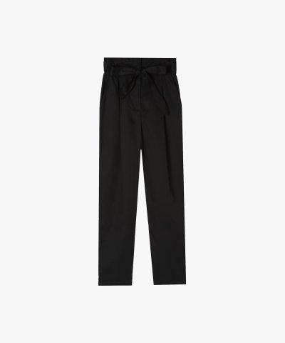 WU40 PANTALON リボンベルトタックパンツ