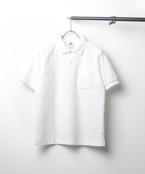 ar/mg(エーアールエムジー)/【W】【VSP－268】【it】ベーシックスタイルポロシャツ(ポケット付)/ホワイト