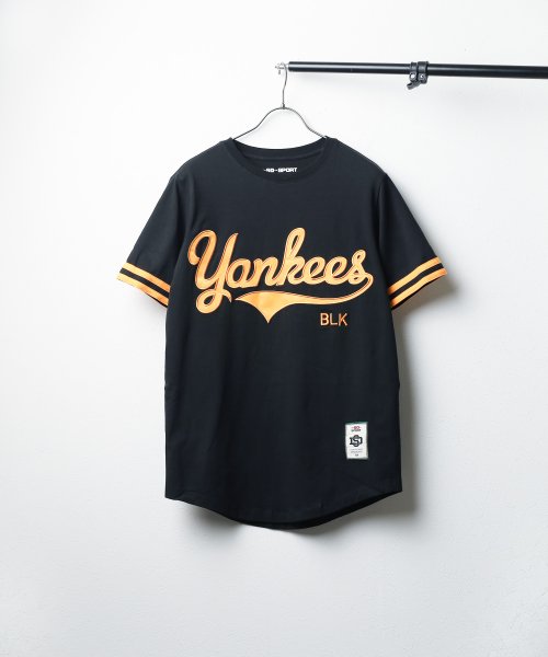 ar/mg(エーアールエムジー)/【W】【it】【SM2322】【ut25】【SD SPORT / エスディー スポーツ】NY BLK YANKEES JERSEY TEE/ブラック