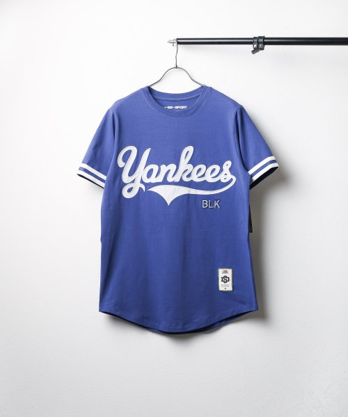 ar/mg(エーアールエムジー)/【W】【it】【SM2322】【ut25】【SD SPORT / エスディー スポーツ】NY BLK YANKEES JERSEY TEE/ネイビー