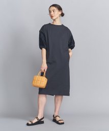 BEAUTY&YOUTH UNITED ARROWS(ビューティーアンドユース　ユナイテッドアローズ)/【WEB限定】シャーリングタックスリーブ カットソーワンピース －ウォッシャブル－/NAVY