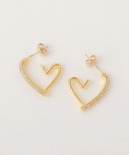 BEAUTY&YOUTH UNITED ARROWS(ビューティーアンドユース　ユナイテッドアローズ)/ガラス ヘンケイハート ピアス/GOLD