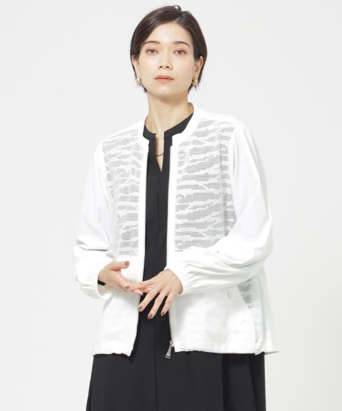 【接触冷感】【ウォッシャブル】ハイゲージメリルハイテンションブルゾン ウォッシャブル