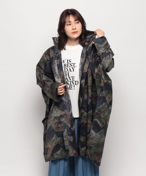 KiU(KiU)/KIU NEW STANDARD RAIN PONCHO/カモフラ1