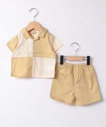 petit main/【リンク】パッチワークシャツセットアップ/506003330