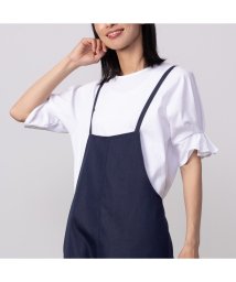 MAC HOUSE(women)(マックハウス（レディース）)/HusHusH ハッシュアッシュ タックスリーブTシャツ P42－18403/ホワイト