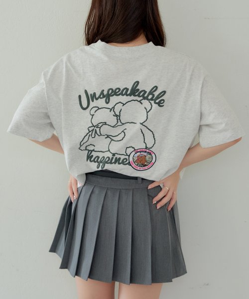 OLIVE des OLIVE(オリーブデオリーブ)/仲良しクマT　トップス　Tシャツ　春/オートミール