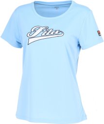 FILA（ZETT Ladies）/【テニス】パイルメッシュボーダー バックホールメッシュ アップリケTシャツ　レディース/506005402