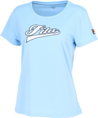 FILA（ZETT Ladies）/【テニス】パイルメッシュボーダー バックホールメッシュ アップリケTシャツ　レディース/506005402