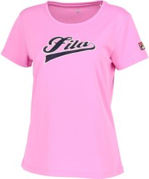 FILA（ZETT Ladies）/【テニス】パイルメッシュボーダー バックホールメッシュ アップリケTシャツ　レディース/506005402