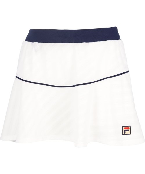 FILA（ZETT Ladies）(フィラ（ゼット　レディース）)/【テニス】パイルメッシュボーダー スコート レディース/ホワイト