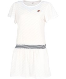 FILA（ZETT Ladies）(フィラ（ゼット　レディース）)/【テニス】パイルメッシュボーダー ワンピース レディース/ホワイト