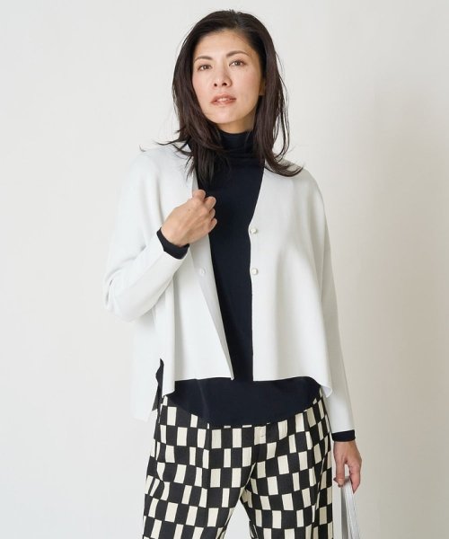 ダブルフェイスニットカーディガン 