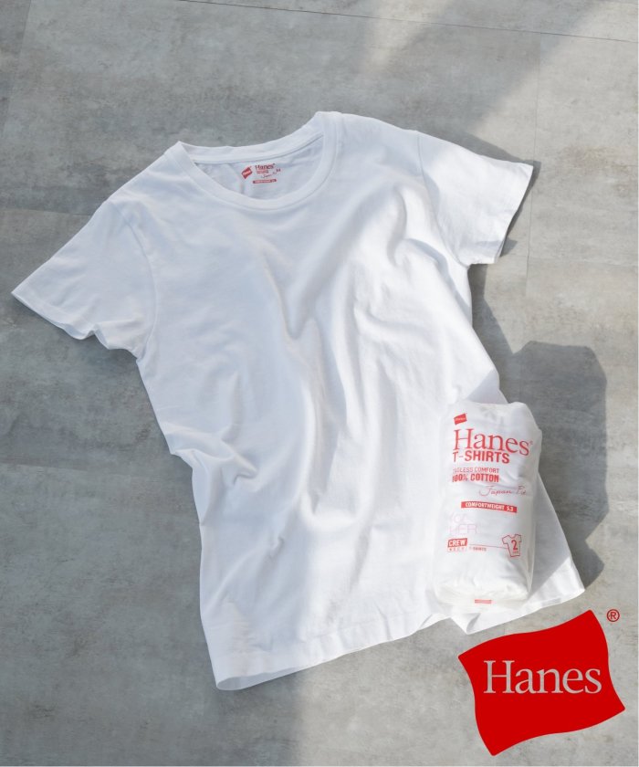 ≪予約≫【HANES / ヘインズ】2P Japan Fit for HER クルーネックT