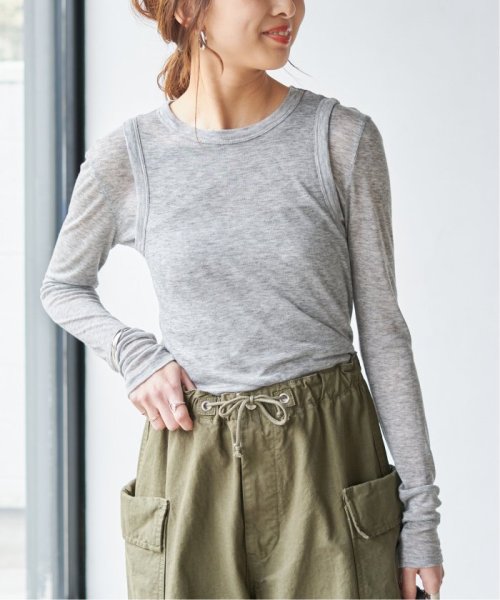 Spick & Span(スピック＆スパン)/【le / ル 】TENCEL LAYERED TOP/グレーA