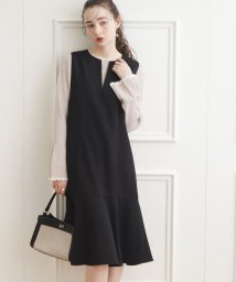Couture Brooch/Vネック裾フレアジャンスカ/506013971