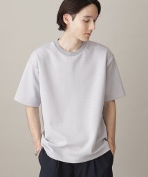 THE SHOP TK(ザ　ショップ　ティーケー)/【ユニセックスでオススメ】ポンチシャドーボーダー半袖Tシャツ/ライトグレー（311）