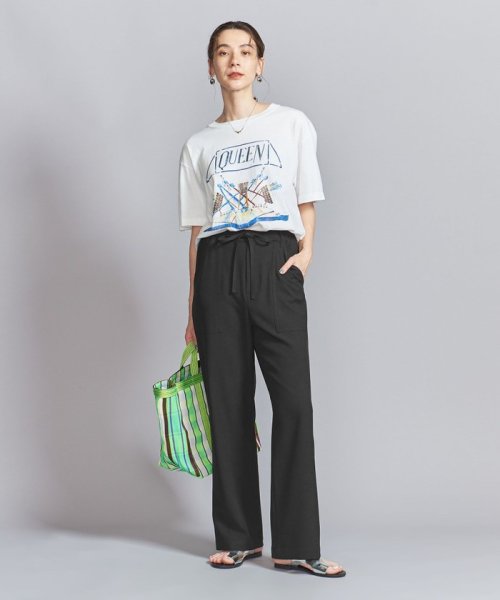 BEAUTY&YOUTH UNITED ARROWS(ビューティーアンドユース　ユナイテッドアローズ)/【WEB限定】リネンライク イージーパンツ －ウォッシャブル－/BLACK