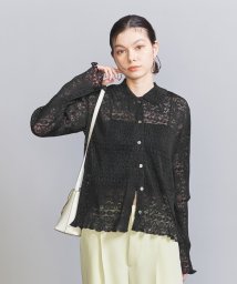 BEAUTY&YOUTH UNITED ARROWS(ビューティーアンドユース　ユナイテッドアローズ)/レース プリーツシャツ －ウォッシャブル－/BLACK