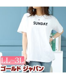 GOLD JAPAN/大きいサイズ レディース ビッグサイズ ロゴTシャツ/506014323