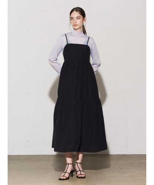 MIDIUMISOLID for Ladies C/NY ティアードキャミソールワンピース 