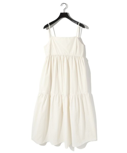 MIDIUMISOLID for Ladies C/NY ティアードキャミソールワンピース 