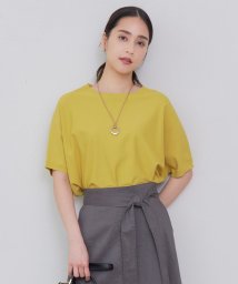 JIYU-KU（SMALL SIZE）(自由区（小さいサイズ）)/【SHIHOさん着用・WEB限定カラーあり・接触冷感・UVカット】クレープストレッチドルマン ニット/ピスタチオ