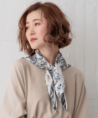 【manipuri】サラサシルク スカーフ (65cm)