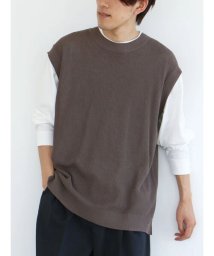 CRAFT STANDARD BOUTIQUE(クラフトスタンダードブティック)/ニットベスト+ロングスリーブ TEE セット/チャコールグレー