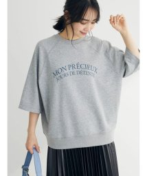 Green Parks(グリーンパークス)/BEST PRICE 2way ミニ裏毛ロゴトレTEE/杢グレー