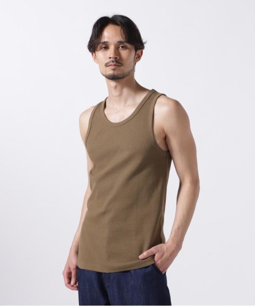 AVIREX(AVIREX)/《DAILY/デイリー》RIB TANK TOP/リブ タンクトップ  デイリーウェア/オリーブ