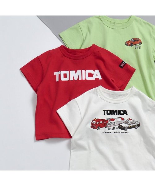 apres les cours(アプレレクール)/TOMICA 3色3柄Tシャツ/レッド