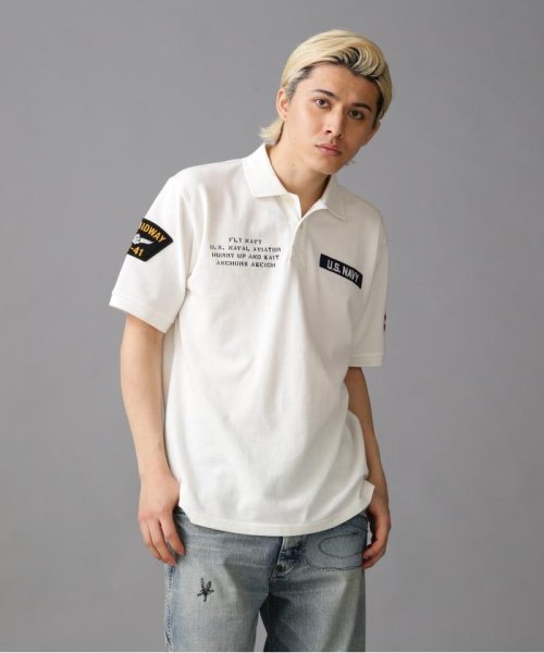 AVIREX(AVIREX)/ネイバル パッチド ポロシャツ/NAVAL PATCHED POLO SHIRT/オフホワイト3