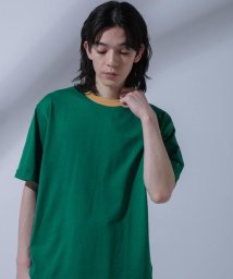 nano・universe(ナノ・ユニバース)/Anti Soaked 汗染み防止 リンガーネックTシャツ/グリーン